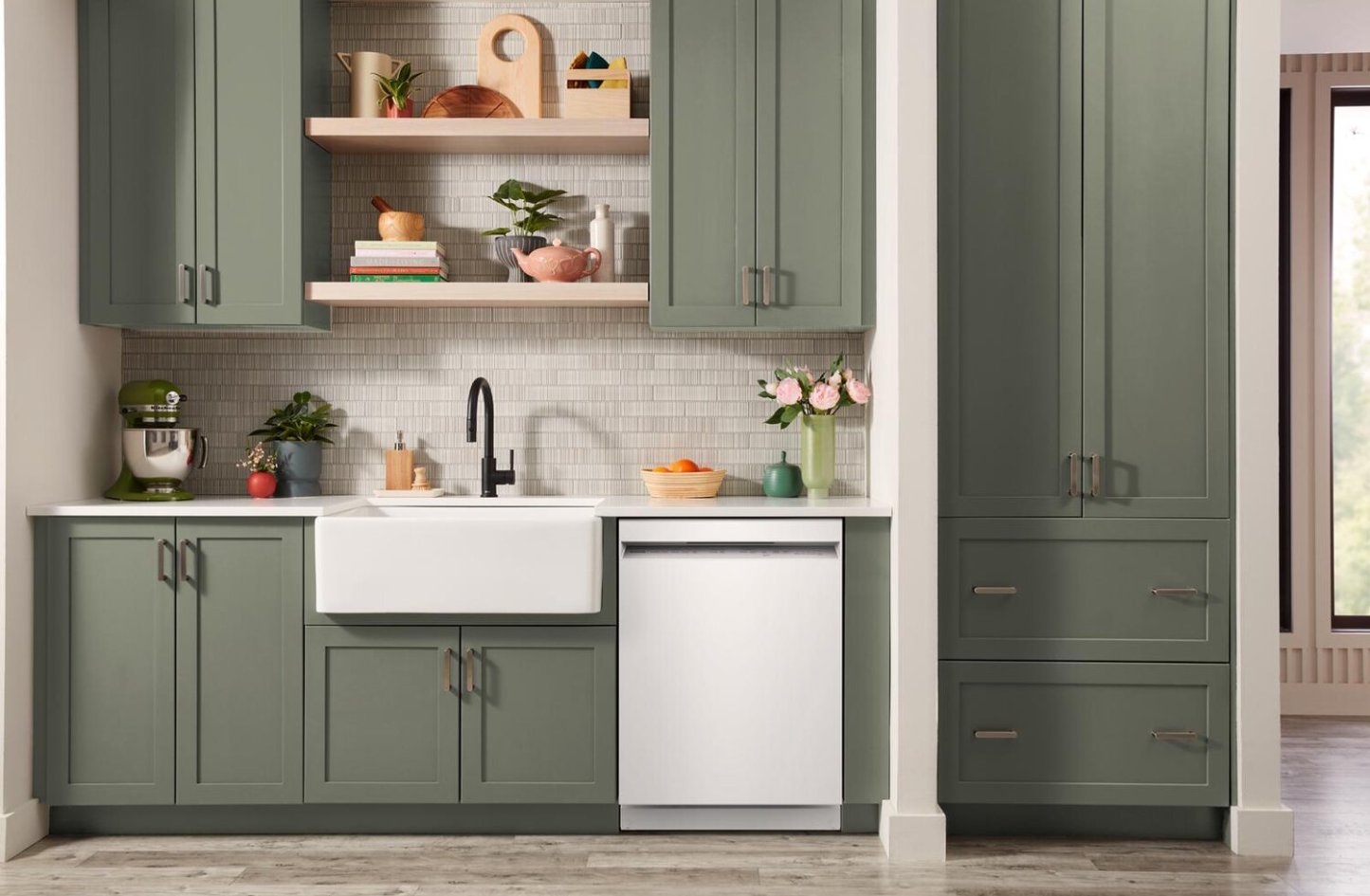 Lave-vaisselle KitchenAid de 24 po et de 47 dBA avec panier à ustensiles sur le troisième niveau - blanc - KDFS224SWH