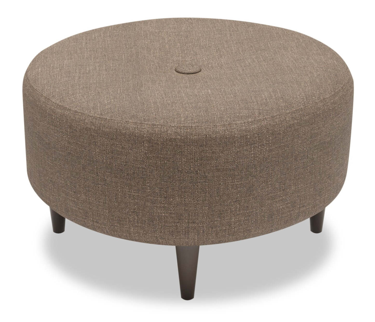Fabriqué au Canada Sofa Lab personnalisable Pouf The Curve 31 en tissu d'apparence lin - Luna Parline marron | Pouf The Curve de Sofa Lab de 31 po fabriqué au Canada en tissu d'apparence lin - brun Luna Parline | CURV2591