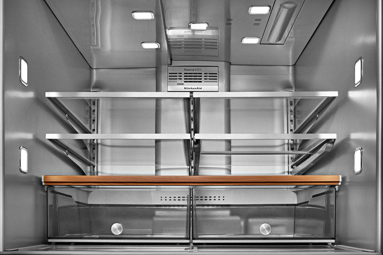 Réfrigérateur KitchenAid de 26,2 pi³ et de 36 po à portes françaises - acier inoxydable avec finition Pr…