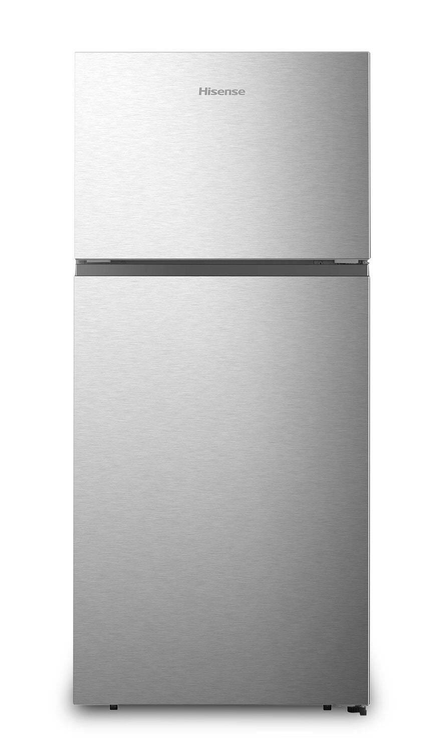 Réfrigérateur Hisense de 30 18 pi³ à congélateur supérieur - acier inoxydable - RT18A2FID | Hisense 30 18 Cu. Ft. Top-Mount Refrigerator - Stainless Steel - RT18A2FID