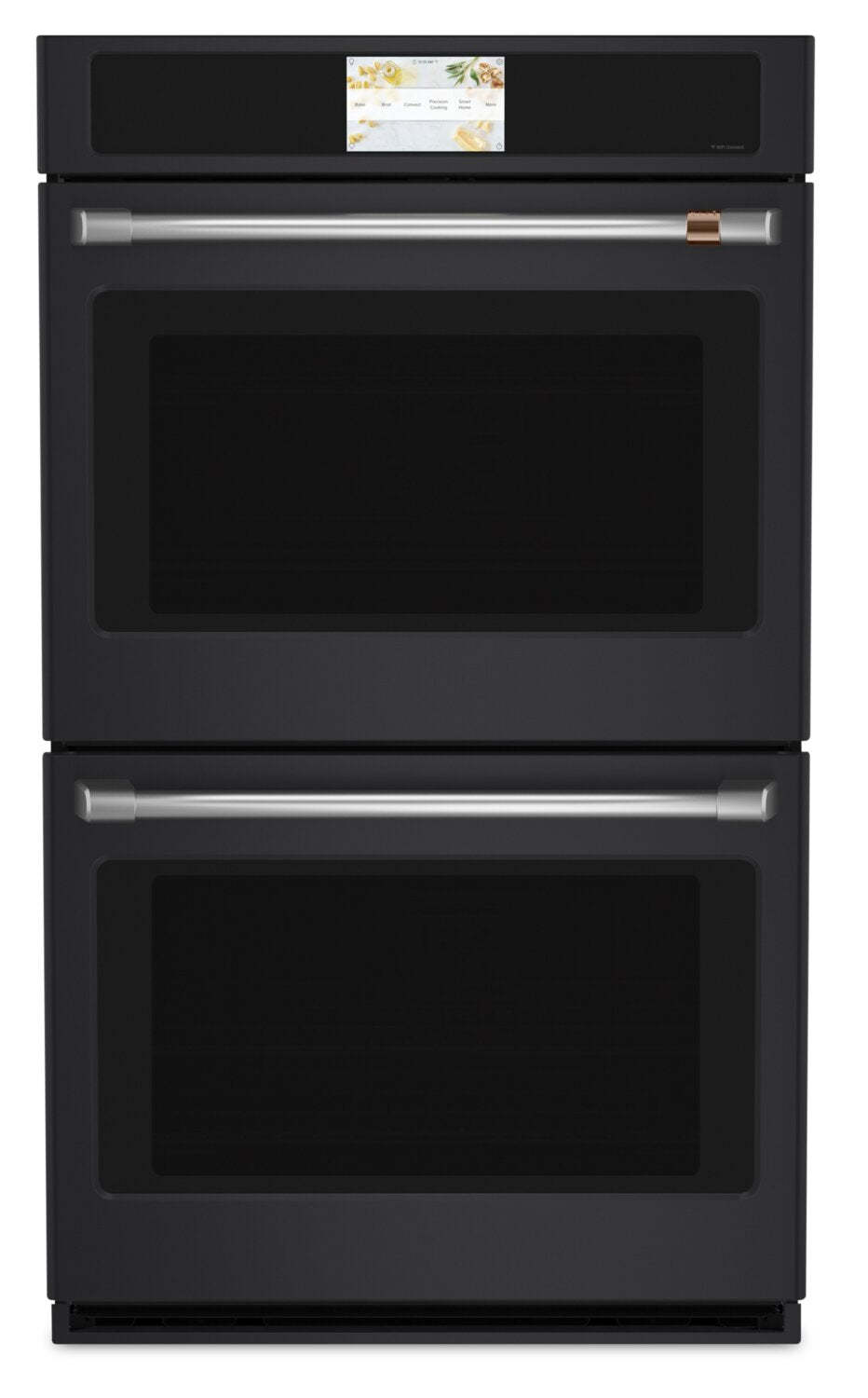 Four mural double électrique Café de 10 pi³ et de 30 po avec convection européenne véritable - noir mat - CTD90DP3…