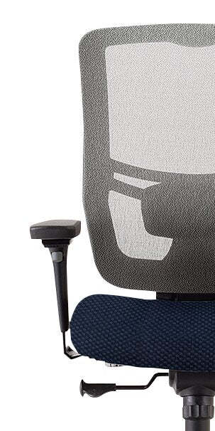 Chaise de bureau Dante de Tempur-Pedic de 26,4 po - bleue marine avec dossier à mailles