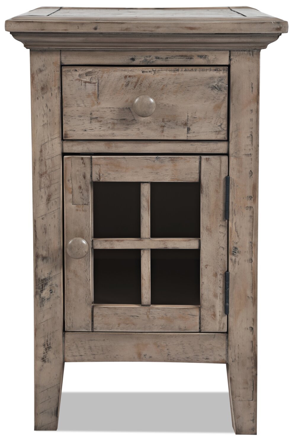 Rocco 16 Chairside Table avec USB - Bois Naturel|Table de fauteuil Rocco de 16 po avec USB - bois naturel