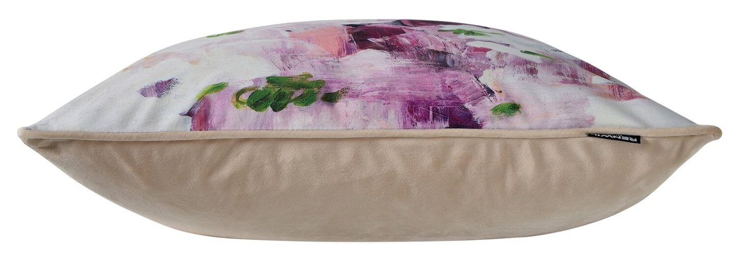 Coussin décoratif motif floral abstrait - violet | Oreiller d’accent floral abstrait - Violet | FL1361DP