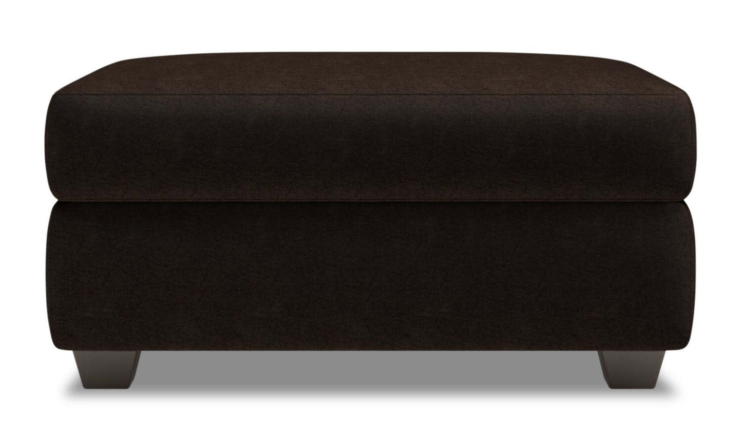 Fabriqué au Canada Pouf de rangement personnalisable The Trunk 39 en tissu de chenille - Brun chocolat de luxe | Pouf de rangement The Trunk de Sofa Lab de 39 po fabriqué au Canada en tissu de chenille - brun chocolat de luxe | TRUN3293
