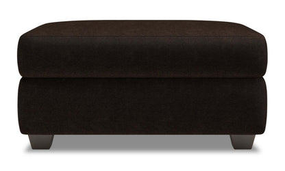 Fabriqué au Canada Pouf de rangement personnalisable The Trunk 39 en tissu de chenille - Brun chocolat de luxe | Pouf de rangement The Trunk de Sofa Lab de 39 po fabriqué au Canada en tissu de chenille - brun chocolat de luxe | TRUN3293