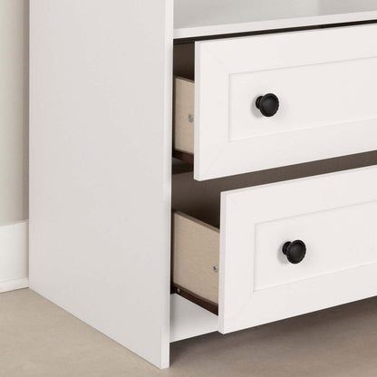 Table à langer Zoe Baby avec tiroirs de rangement - Blanc | Table à langer Zoe pour bébé avec tiroirs de rangement - blanche