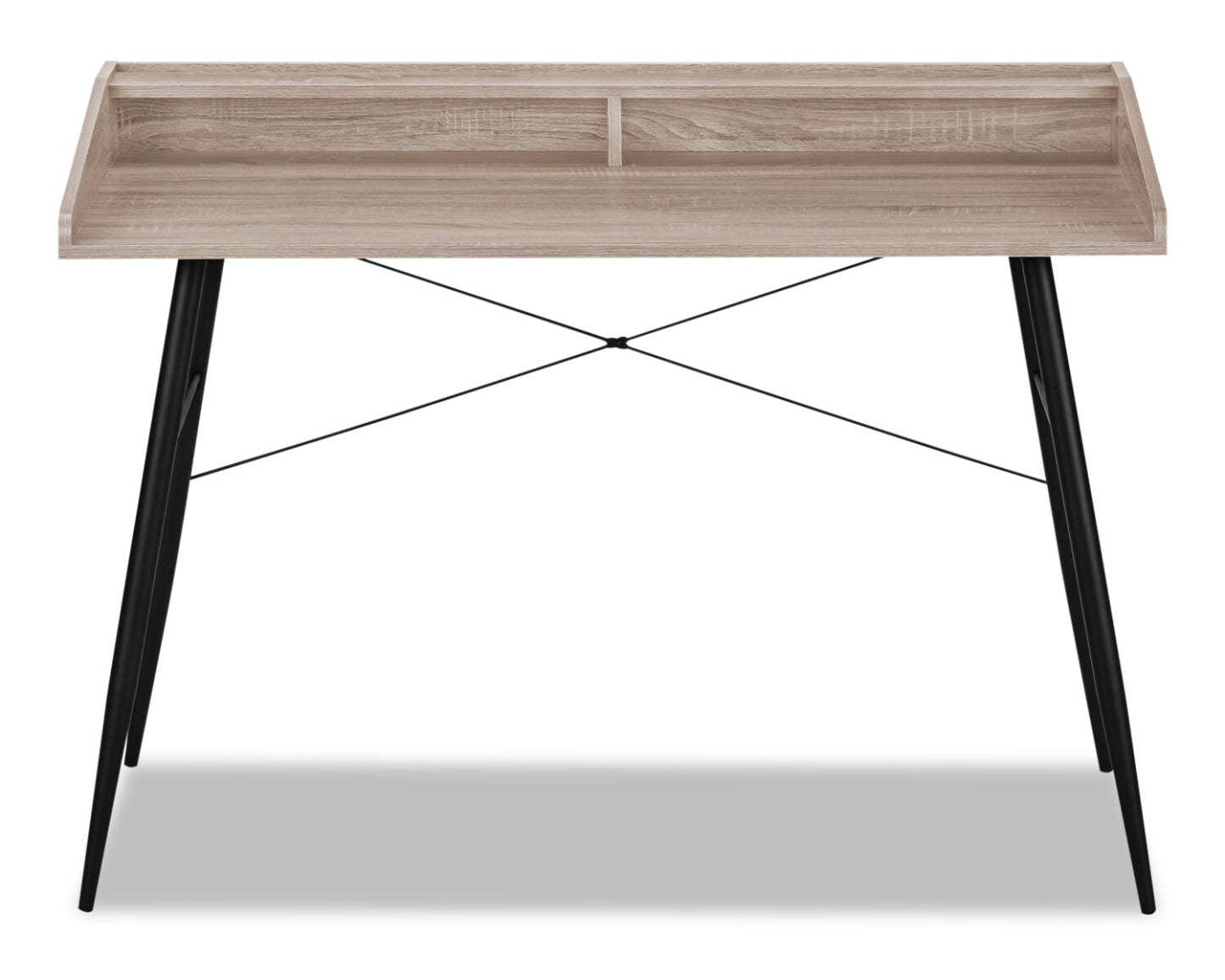 Bureau Jeremy 47.25 avec petite niche - Taupe|Bureau Jeremy de 47,25 po avec petite crédence - taupe