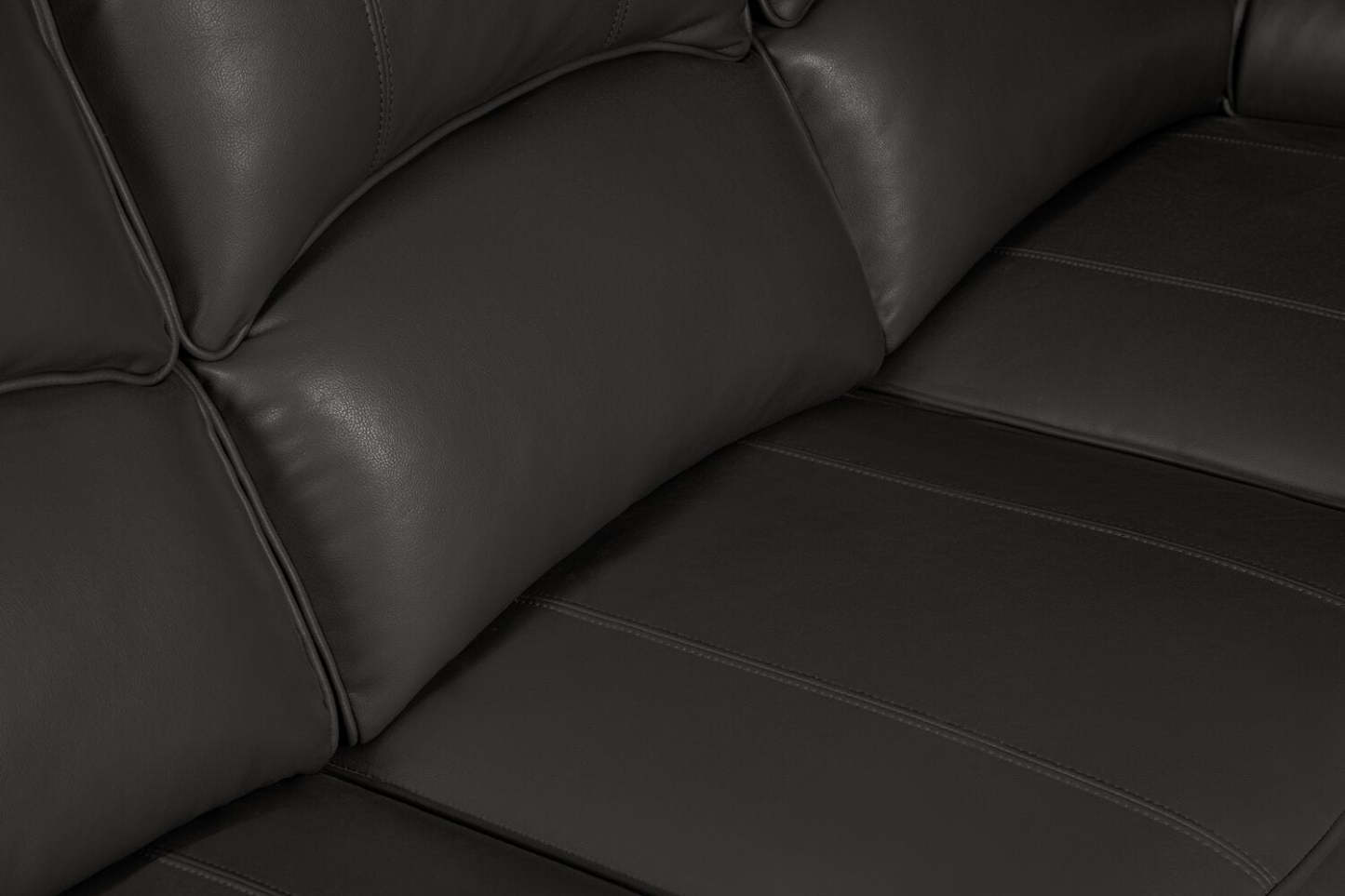 Sofa inclinable Chandler de 82 po en tissu d’apparence cuir - gris