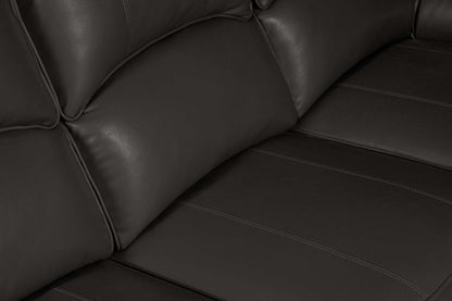 Sofa inclinable Chandler de 82 po en tissu d’apparence cuir - gris