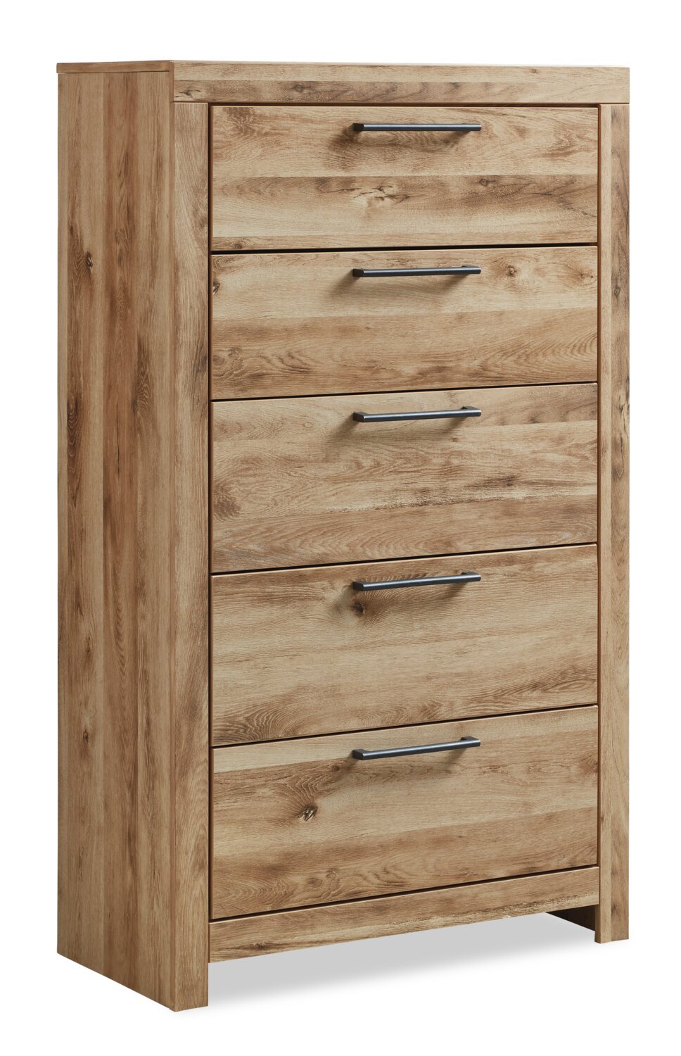 Commode de chambre à coucher Derekson, 5 tiroirs, 31,7 L x 53,9 H - Naturel | Commode verticale Derekson de 31,7 po (L) x 53,9 po (H) à 5 tiroirs pour la chambre à coucher - naturelle