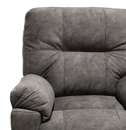 Fabriqué au Canada Fauteuil inclinable coulissant en tissu Gybson 38 - Gris | Fauteuil coulissant inclinable Gybson de 38 po fabriqué au Canada en tissu - gris