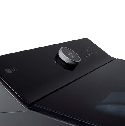 Laveuse intelligente haute efficacité LG à chargement par le haut de 6,3 pi³ - acier noir - WT8600CB | LG 6.3 Cu. Ft. Smart Top-Load High-Efficiency Washer - Black Steel - WT8600CB