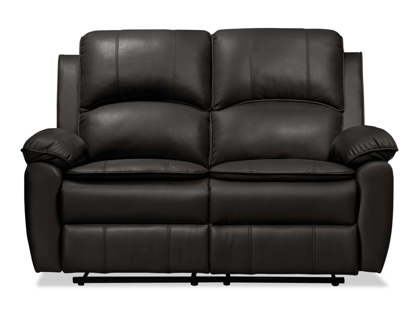 Causeuse inclinable Chandler de 60 po en tissu d'apparence cuir - gris