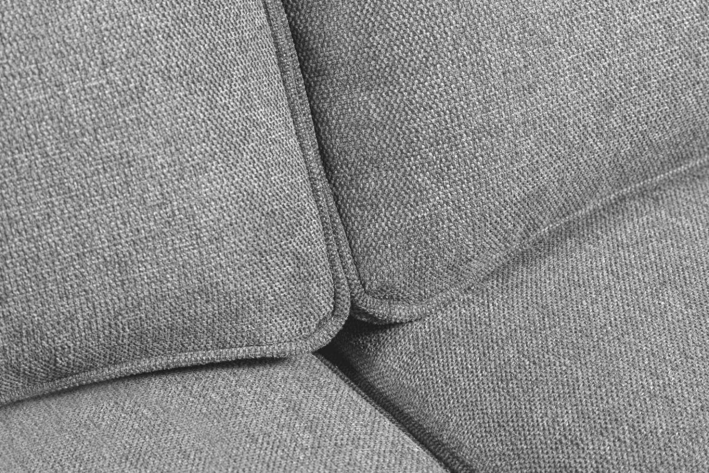 Sofa Kassia de Kort & Co. de 90,6 po en tissu d’apparence lin avec base et pattes en bois - gris