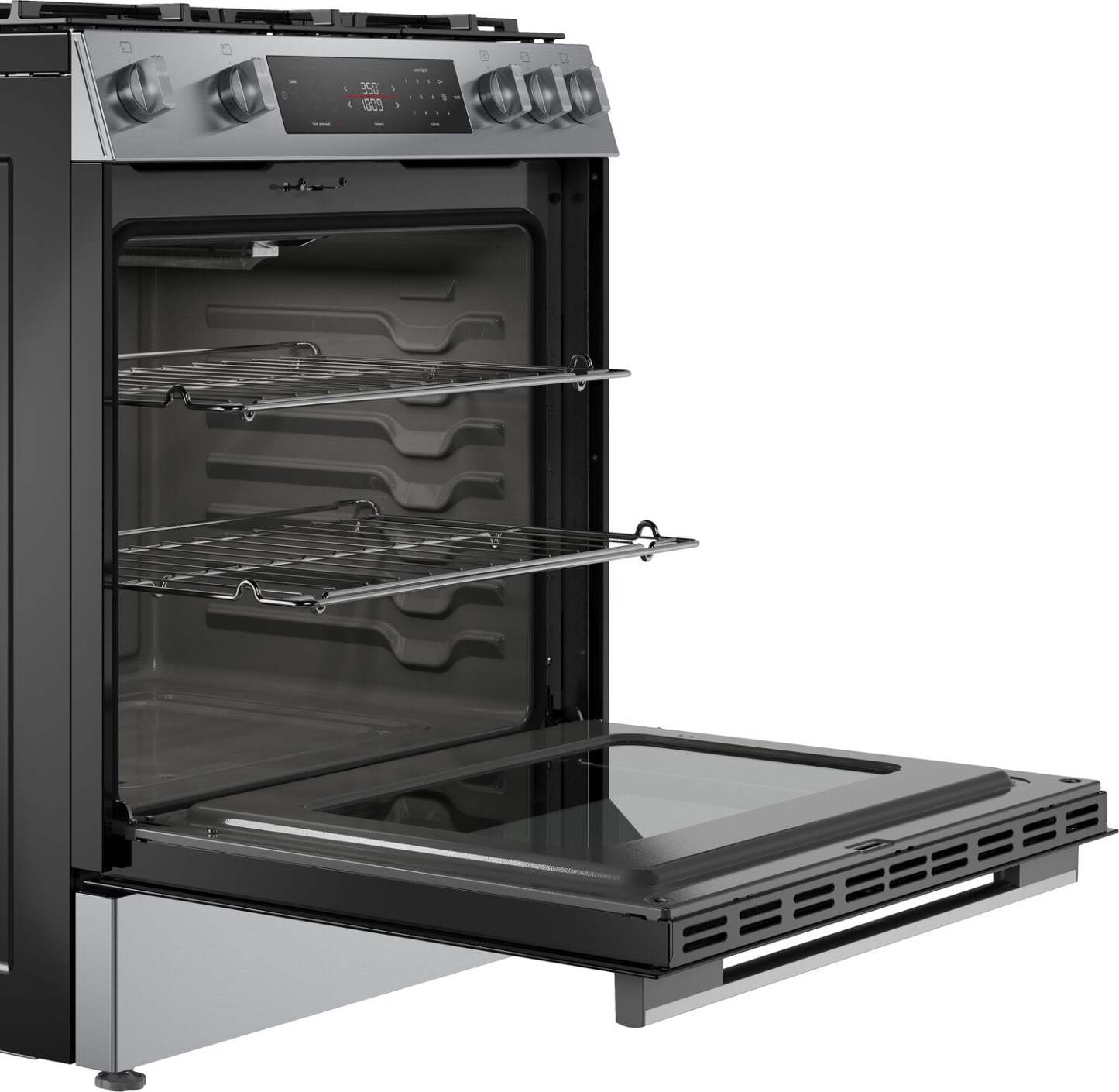 Bosch 30 5.8 Cu. Ft. 100 Series Gas Range with Rapid Preheat and Air Fry - Stainless Steel - HGF1050MUC | Cuisinière à gaz Bosch série 100 de 5,8 pi3 et de 30 po avec préchauffage rapide et friture à air - acier inoxydable - HGF1050MUC | HGF105MC