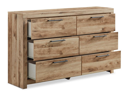 Commode à 6 tiroirs pour chambre à coucher Derekson, 58,7 L x 36,4 H - Naturel | Commode Derekson de 58,7 po (L) x 36,4 po (H) à 6 tiroirs pour la chambre à coucher - naturelle