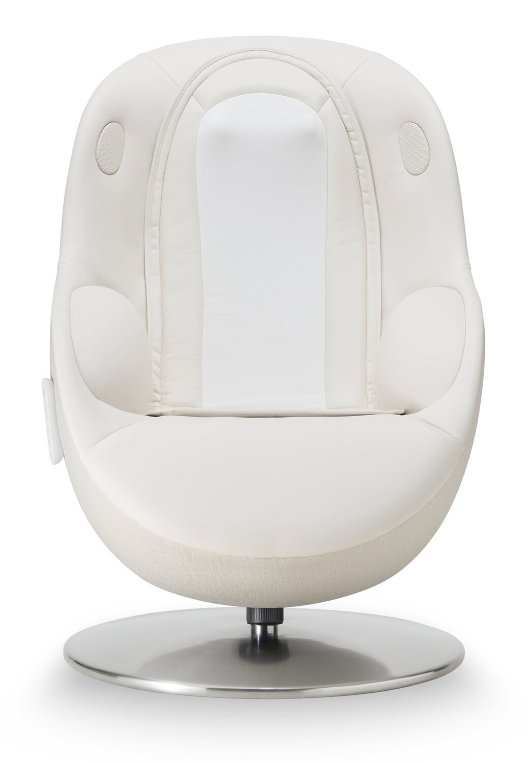 Fauteuil de massage inclinable LG de 29,6 po en tissu d'apparence cuir avec pouf assorti - beige