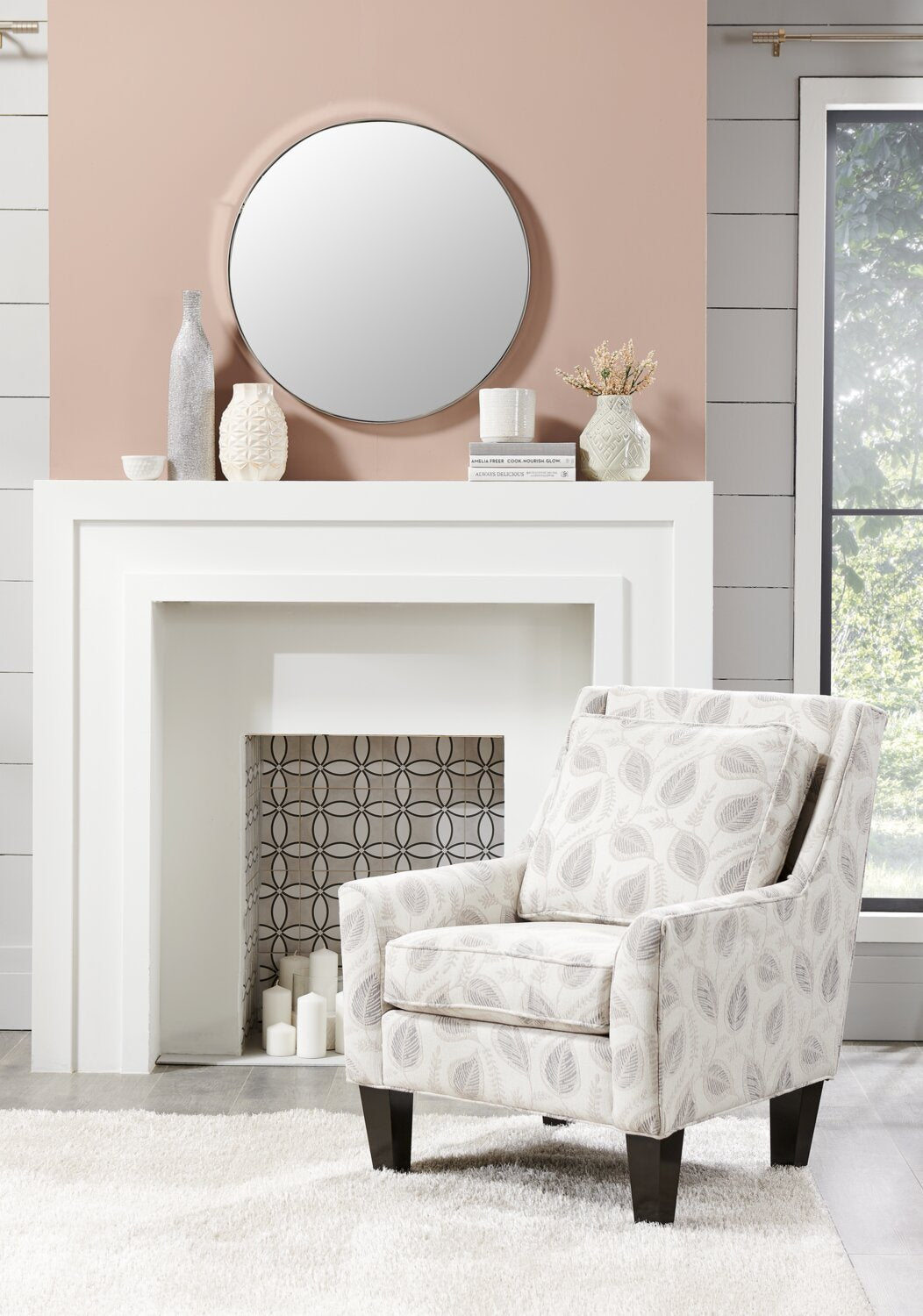 Fauteuil d'appoint club Sofa Lab personnalisable en tissu de 29 po avec pattes en bois - Prairie multicolore | Fabriqué au Canada Sofa Lab Fauteuil d'appoint personnalisable en tissu Club 29 avec pieds en bois - Prairie multicolore | CLUB1148