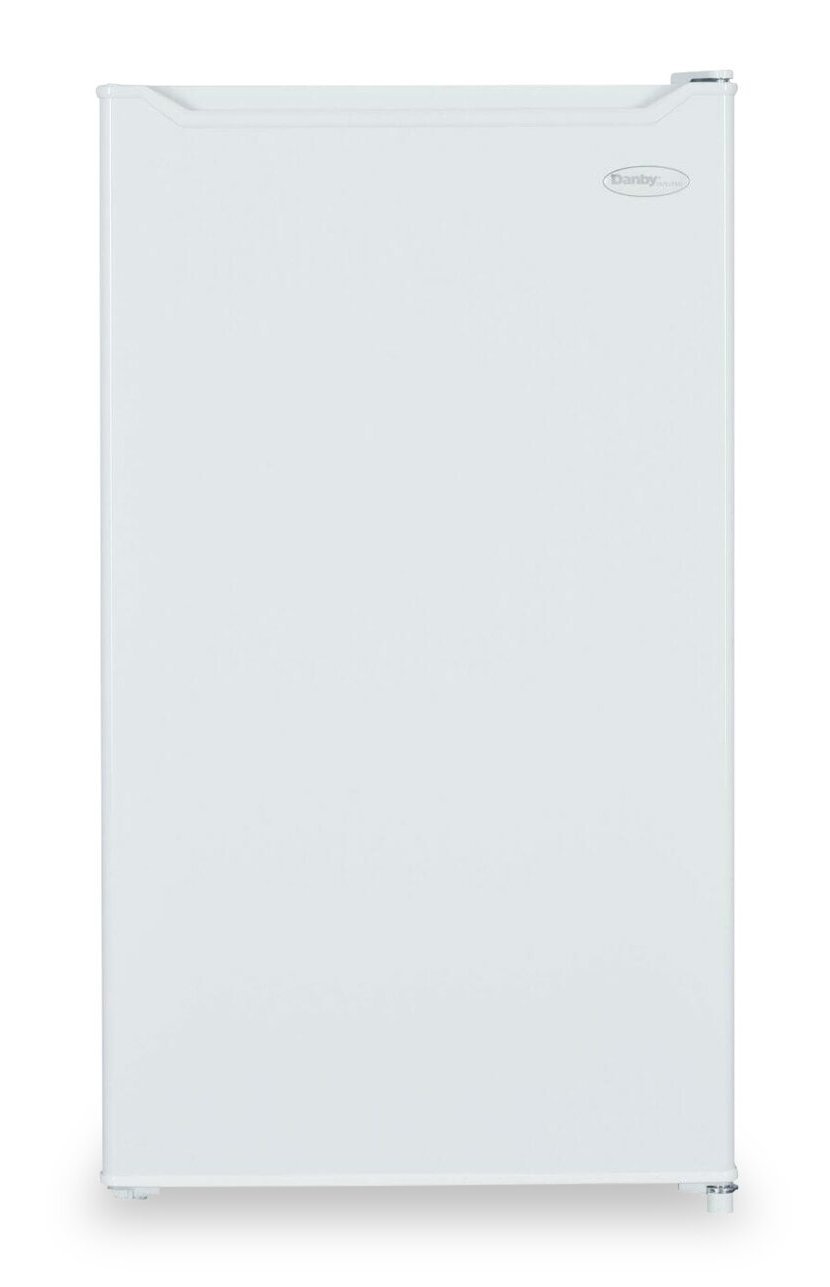 Danby 18,6 3,3 Cu. Fort. Mini-réfrigérateur à une porte - Blanc - DCR033B2WM | Mini réfrigérateur Danby de 3,3 pi³ et de 18,6 po à 1 porte - blanc - DCR033B2WM
