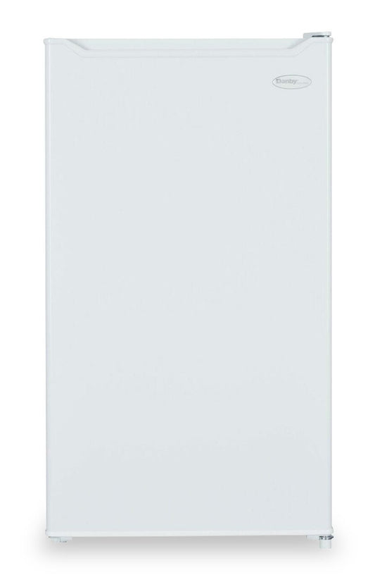 Danby 18,6 3,3 Cu. Fort. Mini-réfrigérateur à une porte - Blanc - DCR033B2WM | Mini réfrigérateur Danby de 3,3 pi³ et de 18,6 po à 1 porte - blanc - DCR033B2WM