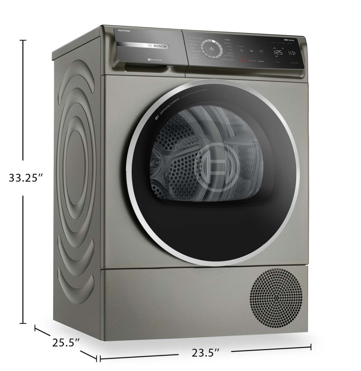 Bosch 800 Series 24 4 Cu. Ft. Sécheuse compacte avec pompe à chaleur et Home Connect® - WQB245AXUC | Sécheuse compacte Bosch de série 800 de 4 pi3 et de 24 po avec pompe à chaleur et Home ConnectMC - WQB245AXUC | WQB245AX