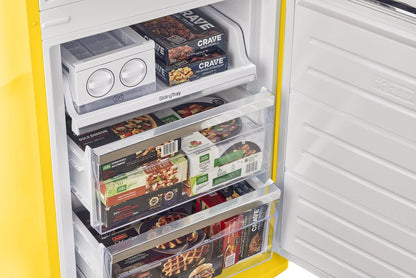 Réfrigérateur Classic Rétro par Unique de 24 po et de 12 pi3 à congélateur inférieur - jaune canari - UGP-340L Y AC | U340LYAC