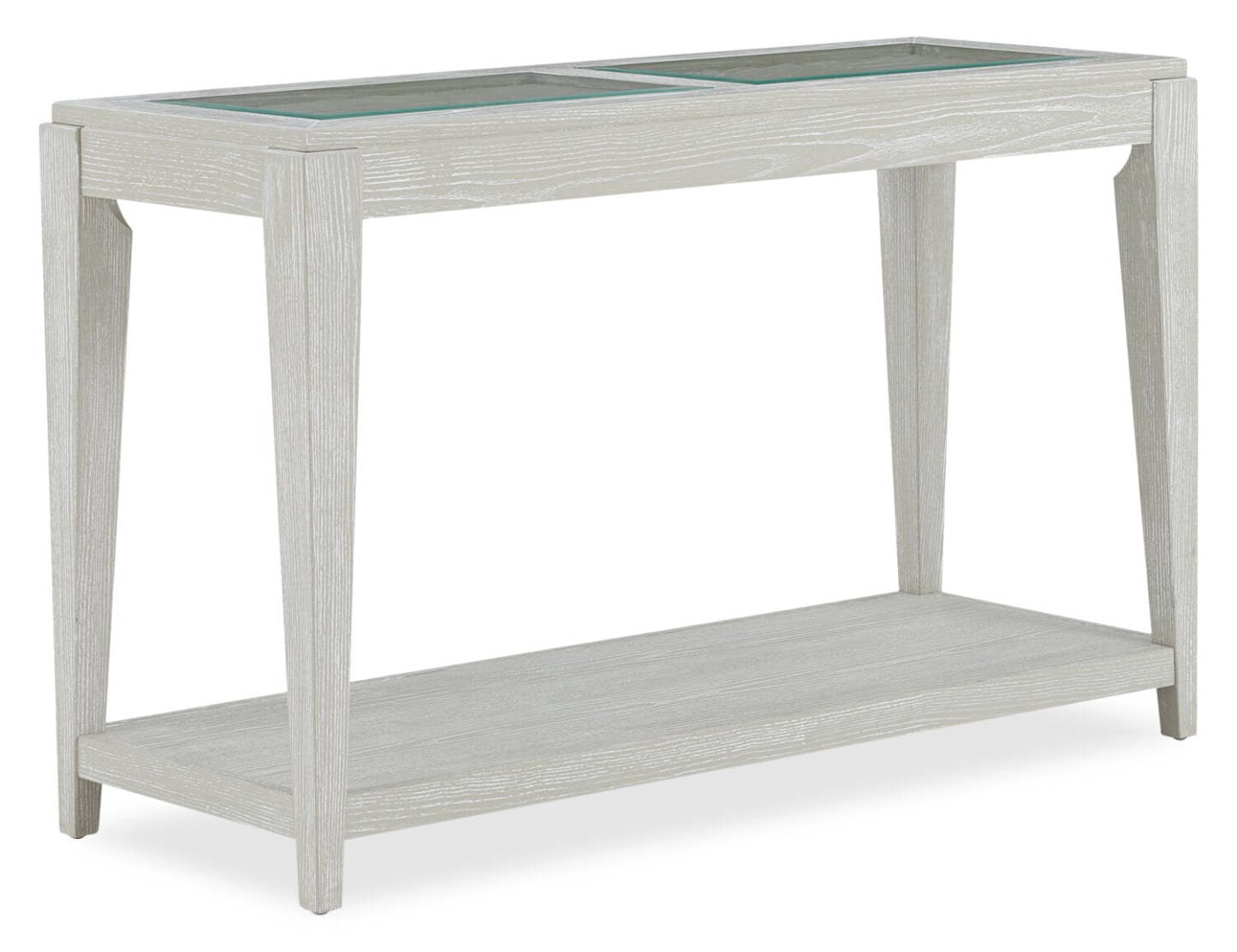 Table de canapé en bois massif Vida 47,5" avec étagère - Sable | Table de salon Vida 47,5 po en bois massif avec tablette - sable | VIDWHSTB