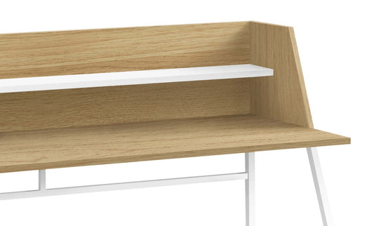 Bureau Lawson 47.25 avec petite niche - Naturel|Bureau Lawson de 47,25 po avec petite crédence - naturel