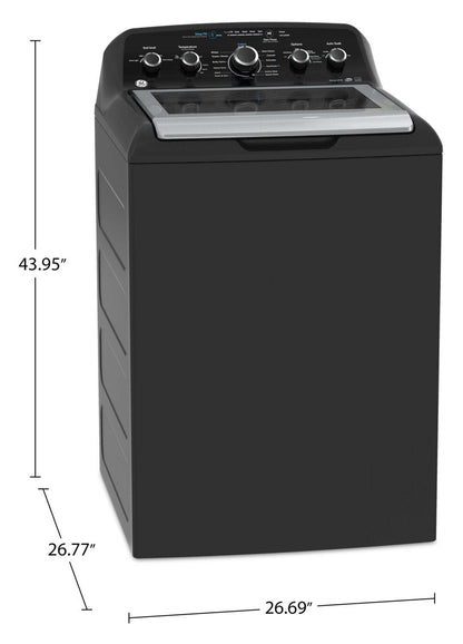 Laveuse GE à chargement par le haut de 4,9 pi³ avec agitateur - gris diamant - GTW491BMRDG | GE 4.9 Cu. Ft. Top Load Agitator Washer - Diamond Grey - GTW491BMRDG