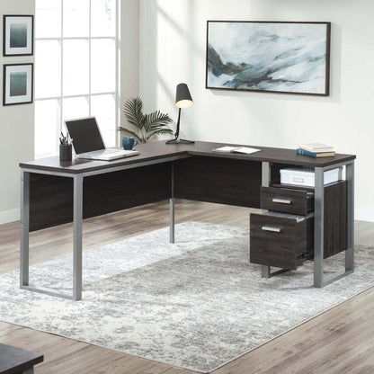 Rayna 59.84 L-Shaped Office Desk with 2-Drawers - Bureau en forme de L Rayna de 59,84 po avec 2 tiroirs - noyer foncé