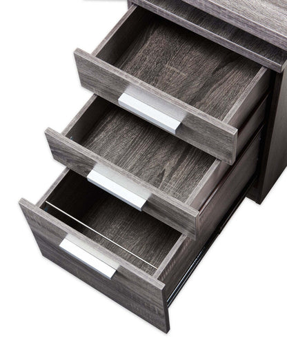 Bureau réversible Oscar 47 avec rangement - Gris|Bureau réversible Oscar de 47 po avec rangement - gris