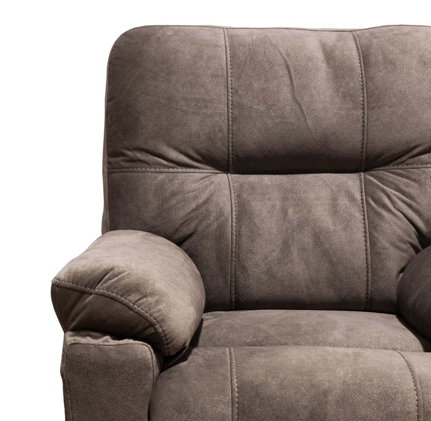 Fauteuil à inclinaison électrique Gybson de 38 po fabriqué au Canada en tissu - brun latté