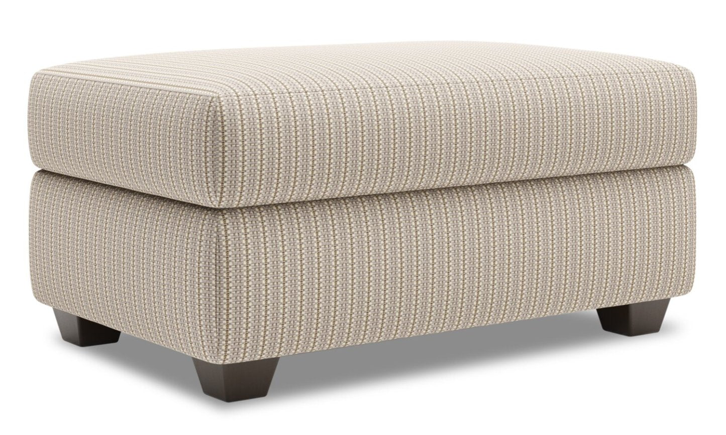 Fabriqué au Canada Pouf de rangement personnalisable The Trunk 39 en tissu - beige champignon | Pouf de rangement The Trunk de Sofa Lab de 39 po fabriqué au Canada en tissu - beige champignon | TRUN1161