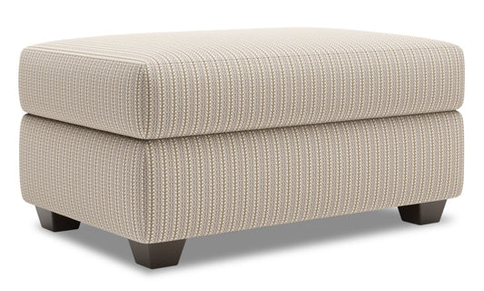 Fabriqué au Canada Pouf de rangement personnalisable The Trunk 39 en tissu - beige champignon | Pouf de rangement The Trunk de Sofa Lab de 39 po fabriqué au Canada en tissu - beige champignon | TRUN1161