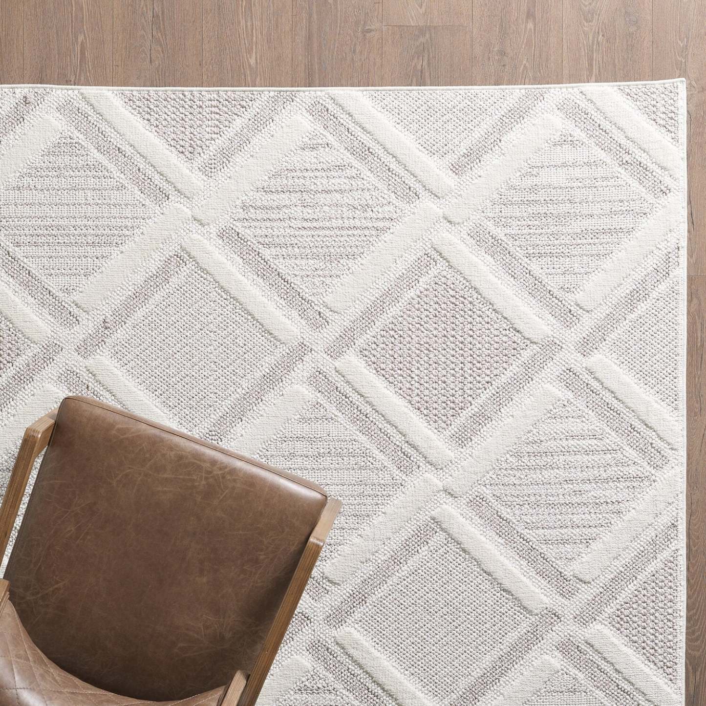 Tapis marocain beige Knox - 7'11 x 10'10 | Tapis Knox beige à motif marocain - 7 pi 11 po x 10 pi 10 po