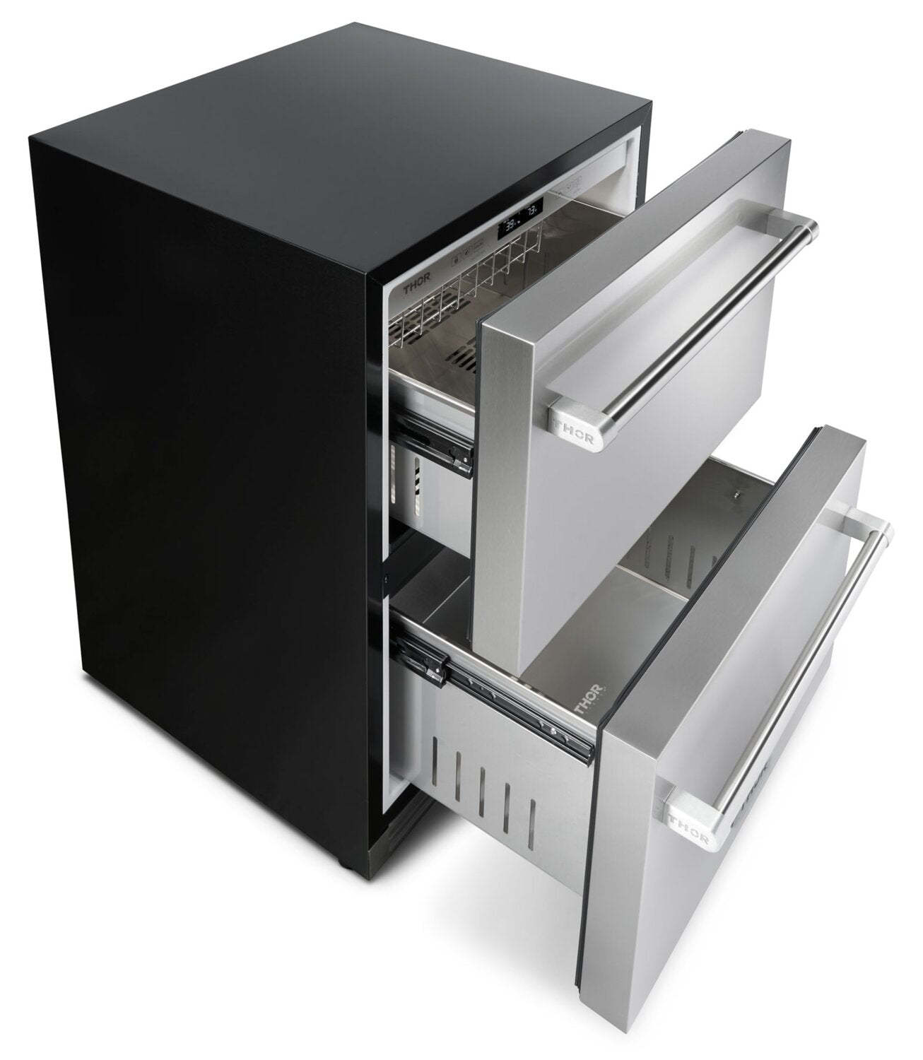 Réfrigérateur Thor de 5,4 pi³ et de 24 po à 2 tiroirs - acier inoxydable - TRF24U | Thor 24 5,4 Cu. Fort. Réfrigérateur 2 tiroirs - Acier inoxydable - TRF24U