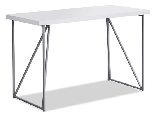 Bureau d'ordinateur Caleb 47.25 - Blanc|Bureau d'ordinateur Caleb de 47,25 po - blanc