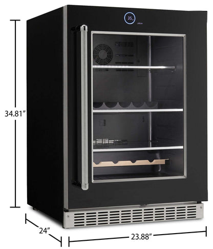Silhouette Reserve 23.9 5 Cu. Ft. Single-Door Beverage Centre - Black - SRVBC050R | Refroidisseur à boissons Reserve de Silhouette de 5 pi³ et de 23,9 po à 1 porte - noir - SRVBC050R