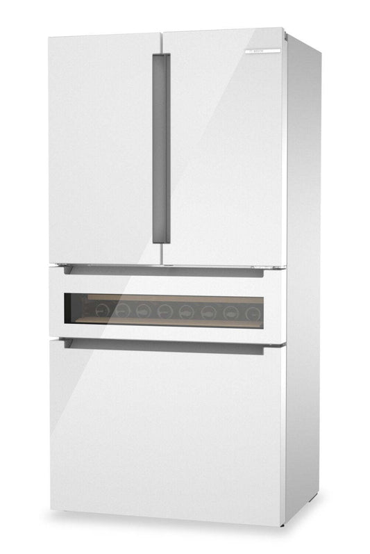 Bosch 36 20.5 Cu. Ft. 800 Series Smart Counter-Depth French-Door Refrigerator - B36CL81ENW  | Réfrigérateur intelligent Bosch série 800 de 36 po et de 20,5 pi3 de profondeur comptoir à portes françaises - B36CL81ENW  | B36CL81W