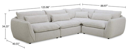 Monaco 4-Piece Sectional - Wheat | Canapé sectionnel Monaco 4 pièces - blé | MONATSEC