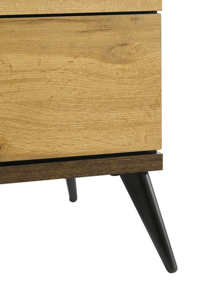 Commode de chambre à coucher Silas, 5 tiroirs, 33 L x 47,5 H - Marron rustique | Commode verticale de chambre à coucher Silas de 33 po (L) x 47,5 po (H) à 5 tiroirs - brun rustique