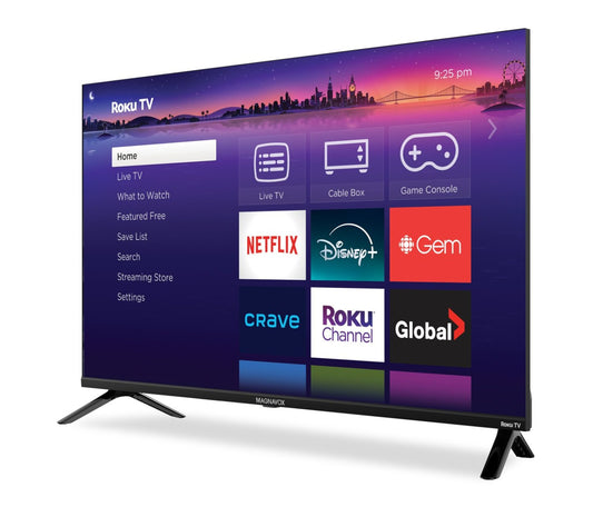 MAGNAVOX 32 MRTQ QLED Quantum Dot FHD Smart Roku TV (MRTQ3206) | Téléviseur intelligent QLED MAGNAVOX MRTQ FHD de 32 po avec boîtes quantiques et Roku TVMC (MRTQ3206)