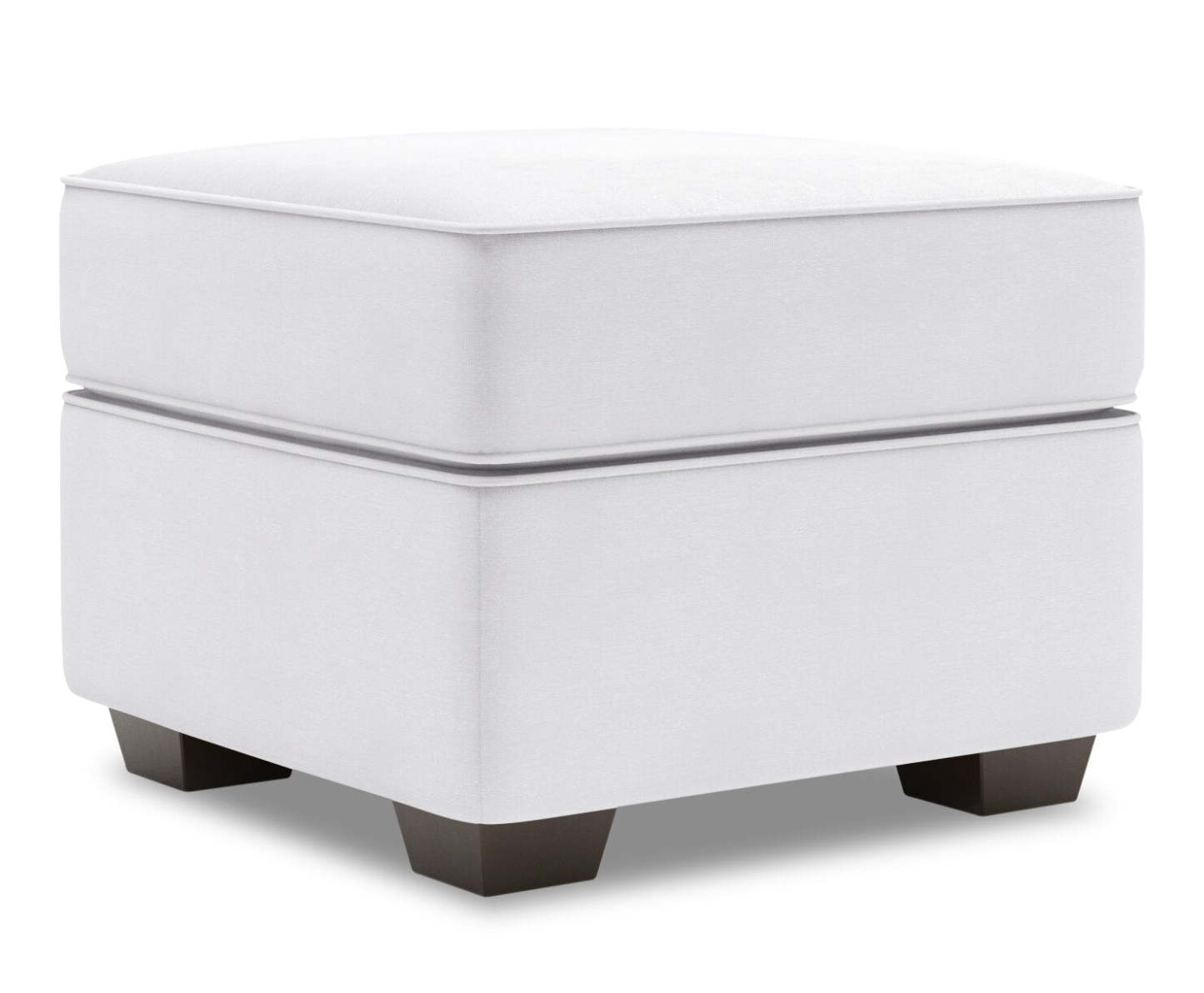 Fabriqué au Canada Canapé personnalisable Lab Roll 24 en tissu d'apparence lin - Pax blanc glace | Pouf Roll de Sofa Lab de 24 po fabriqué au Canada en tissu d'apparence lin - blanc Pax Ice | RO803449