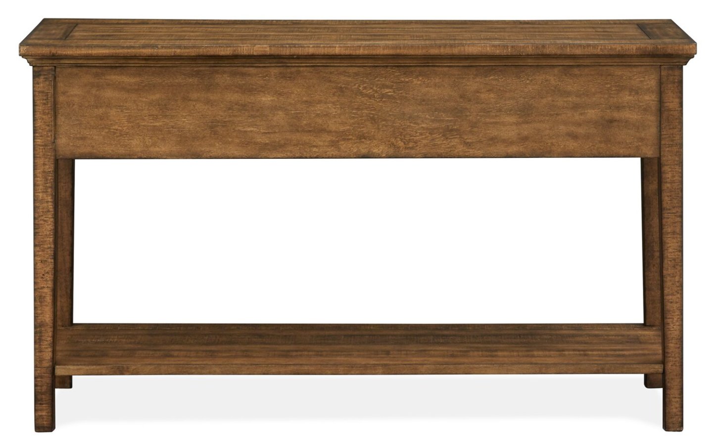 Table de canapé traditionnelle en pin Hanson 50" avec rangement - Muscade grillée | Table de salon traditionnelle Hanson de 50 po en pin - muscade grillée