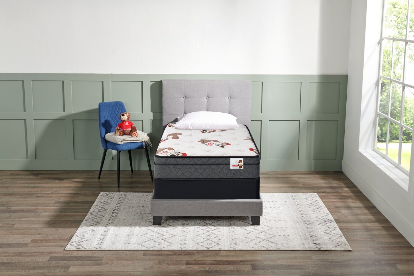 Matelas Brickley Eurotop pour lit simple moyen | matelas semi-ferme à Euro-plateau Brickley pour lit simple