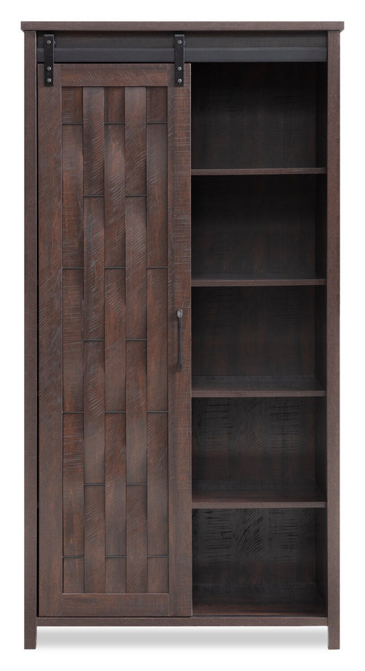 Armoire de rangement d'appoint Sienna 33,5 avec porte coulissante - Chêne foncé | Armoire décorative de rangement Sienna de 33,5 po avec porte coulissante - chêne foncé | SIENNACC
