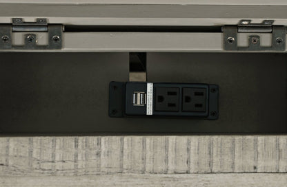 Colson 18 Rustic Chairside Table with Storage - Driftwood |Table de fauteuil rustique Colson de 18 po avec rangement - bois de grève