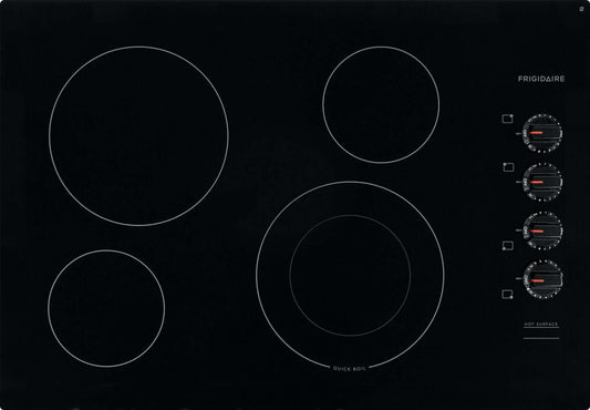 Frigidaire 30 Table de cuisson électrique à 4 éléments - Noir - FFEC3025UB | Surface de cuisson électrique Frigidaire de 30 po à 4 éléments - noire - FFEC3025UB