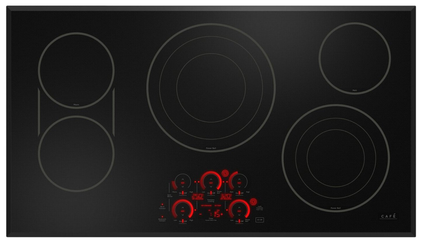 Cafe 36 5-Element Electric Cooktop - Black - CEP90361TBB | Surface de cuisson électrique Café de 36 po à 5 éléments - noire - CEP90361TBB